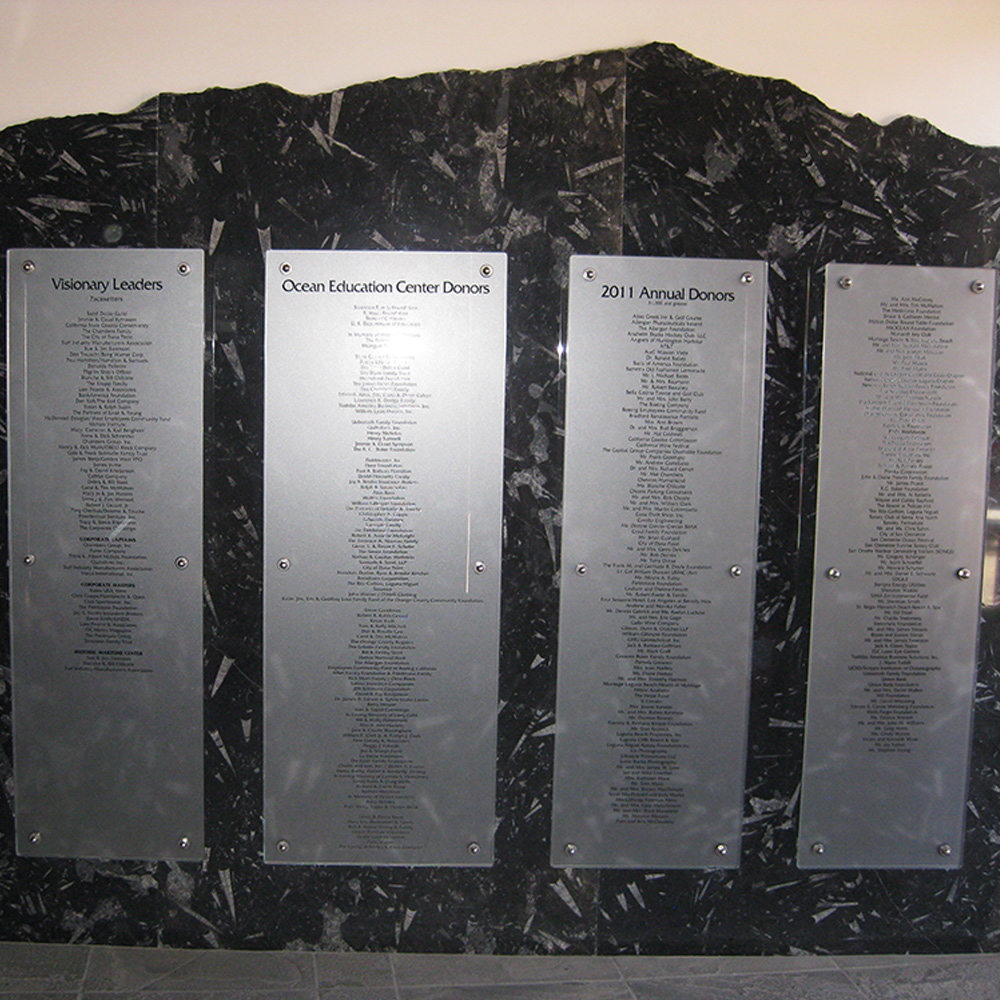 OCEAN INSTITUTE LOBBY WALL PLAQUES